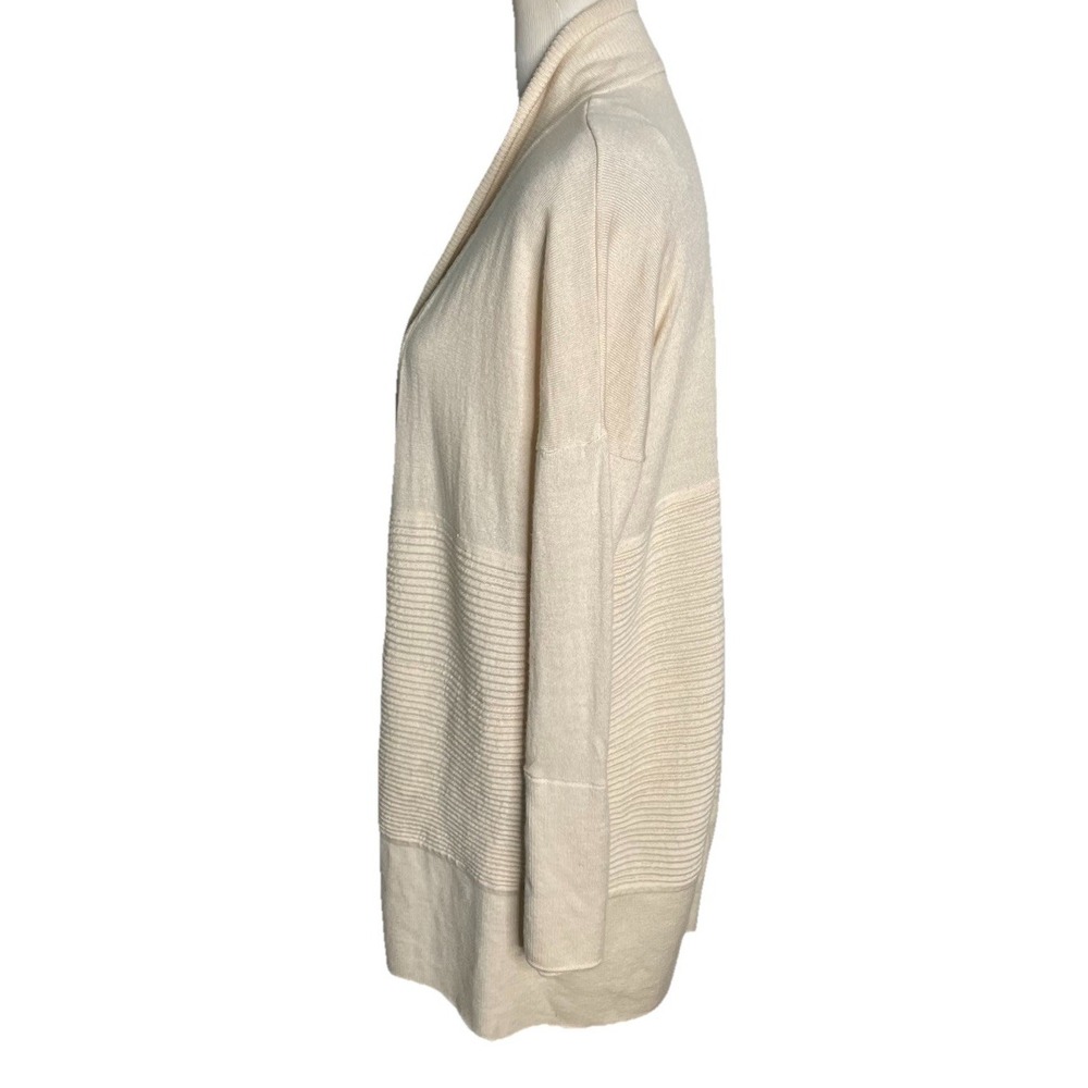 Lululemon Sit In Lotus Wrap Split Back Cardigan Sweater Merino Wool Cream Small - Picture 4 of 6
